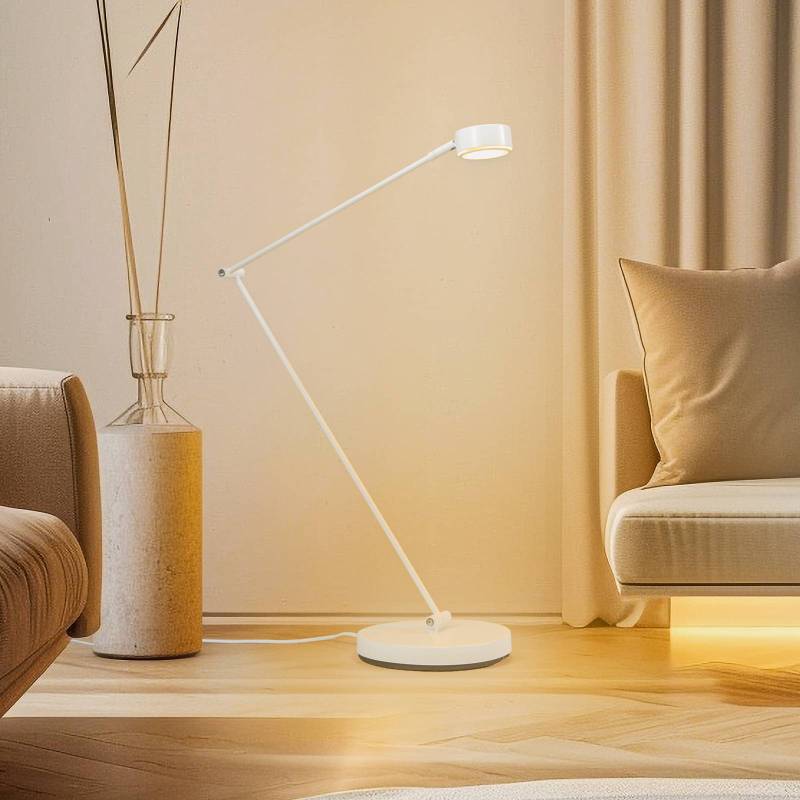 Lindby Stehlampe Jyla, weiß, 4000K, GX53, Eisen von LINDBY
