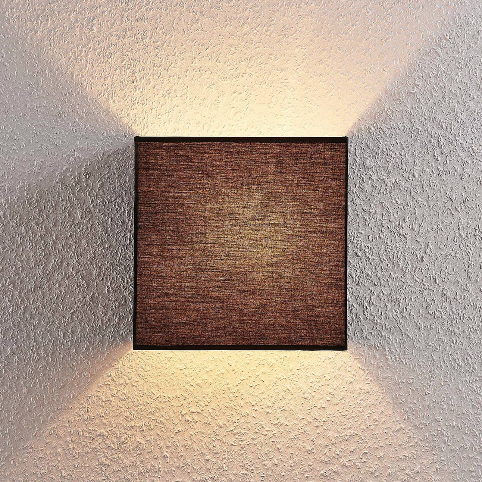 Stoff-Wandlampe Adea, 25 cm, quadratisch, schwarz Stoff-Wandlampe Adea, 25 cm, quadratisch, schwarz von LINDBY