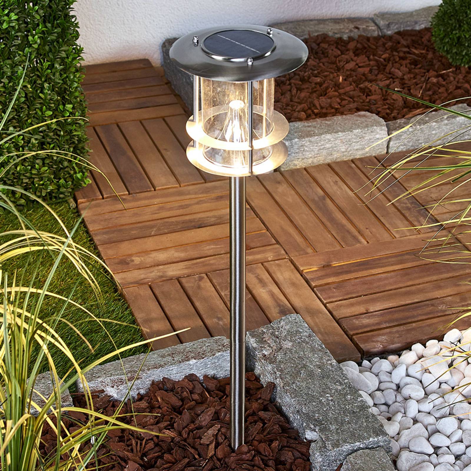 Sumaya - LED-Solarlampe aus Edelstahl Sumaya - LED-Solarlampe aus Edelstahl von LINDBY