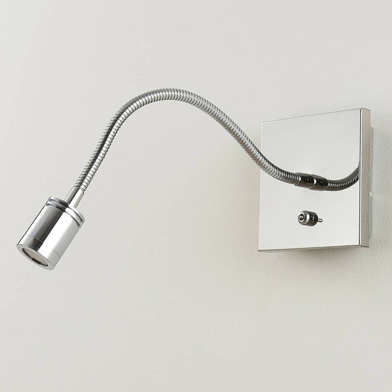 Lindby LED-Wandleuchte Berfin, chrom, Leselampe, verstellbar von LINDBY