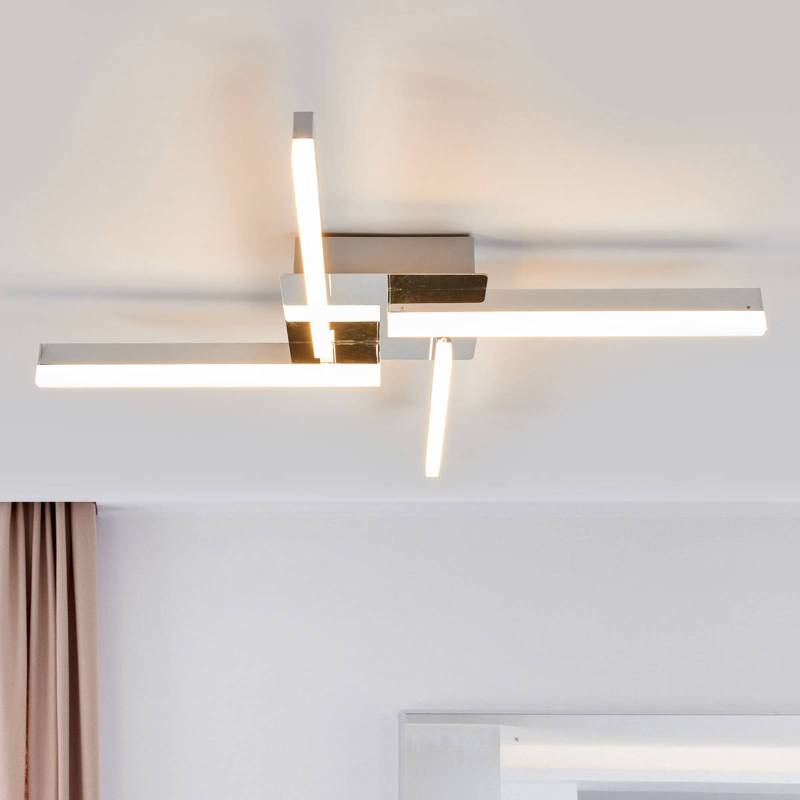 Lindby LED-Deckenlampe Patrik, 59 cm, 4-flammig, chrom, IP44 von LINDBY