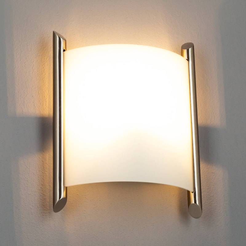 Lindby Wandleuchte Filippa, 20 cm, nickel, Glas, E27 von LINDBY