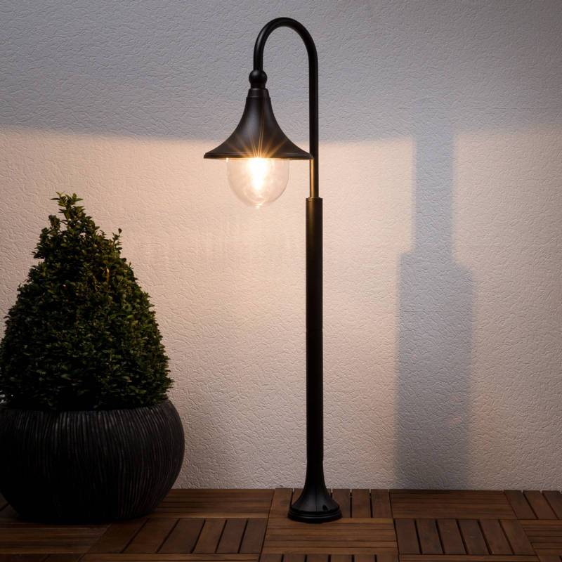 Lindby Wegeleuchte Daphne, 120 cm, schwarz, Metall, E27 von LINDBY