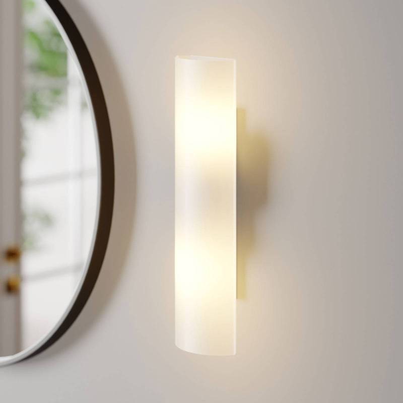 Lindby Wandleuchte Ophelia, Höhe 39 cm, weiß, Glas von LINDBY