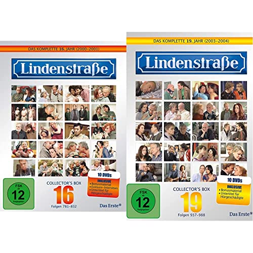 Lindenstraße - Das komplette 16. Jahr (Collector's Box, 10 DVDs) & - Das komplette 19. Jahr (Collector's Box, 10 DVDs) von LINDENSTRAßE