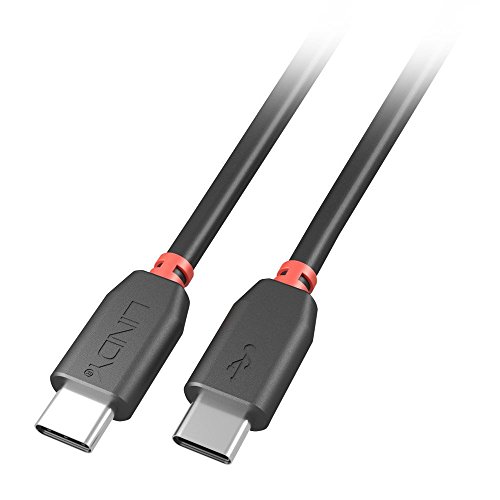 LINDY 2 m USB 2.0 Typ C Stecker auf Typ C Stecker Kabel – Schwarz von LINDY