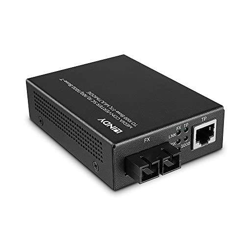 LINDY 25119 Media-Konverter SC 10/100/1000 Base-T an 1000 Base-FX, Multimode von LINDY
