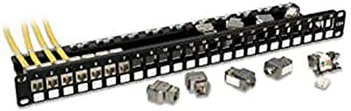 LINDY 25894 Cat.6A 10G Premium Patchpanel mit 24x RJ45 STP Keystones, schwarz von LINDY