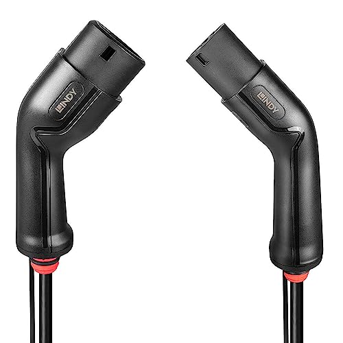 LINDY 30111 7m Ladekabel Typ 2 für E-Fahrzeuge, 11kW, 3-phasiges Laden für E-Fahrzeuge und Plug-in-Hybride von LINDY