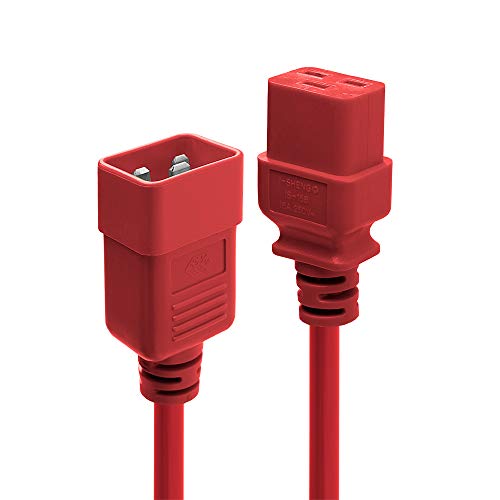 LINDY 30123 1m IEC-Verlängerungskabel, rot von LINDY