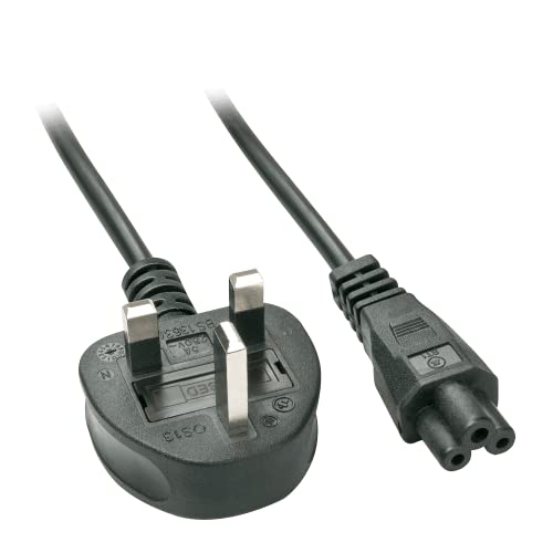 LINDY 30409 2m UK Netzstecker an IEC C5, schwarz von LINDY