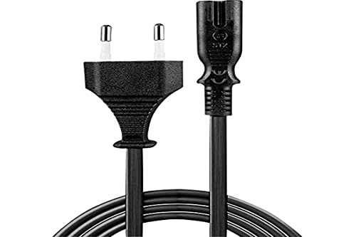 LINDY 30421 2m Euro Netzstecker an IEC C7, schwarz von LINDY