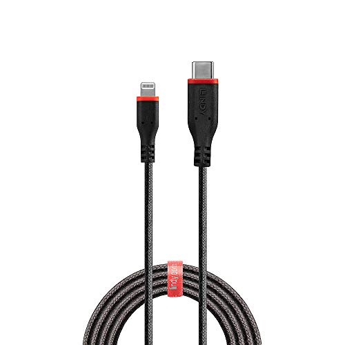 LINDY 31286 1m robustes USB Typ C an Lightning Ladekabel [MFi zertifiziert] von LINDY