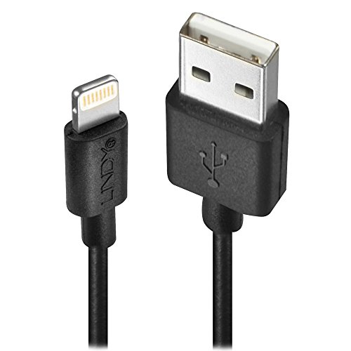 LINDY 31322 3m USB Typ A an Lightning Kabel, schwarz von LINDY