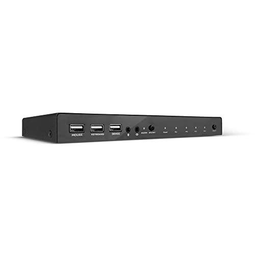 LINDY 32810 4 Port KVM Switch HDMI 4K60, USB 2.0 & Audio von LINDY