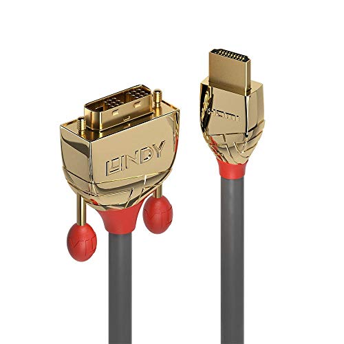 LINDY 36198 10m HDMI an DVI Kabel, Gold Line LINDY 36198 10m HDMI an DVI Kabel, Gold Line von LINDY