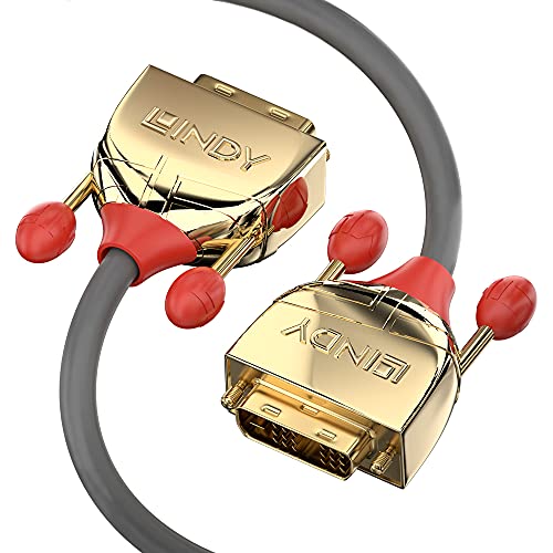 LINDY 36202 2m DVI-D Dual Link Kabel, Gold Line, grau LINDY 36202 2m DVI-D Dual Link Kabel, Gold Line, grau von LINDY
