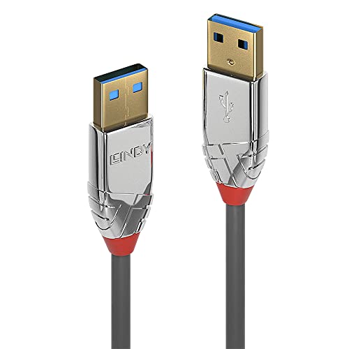 LINDY 36627 2m USB 3.0 Typ A Kabel, Cromo Line, anthrazit von LINDY