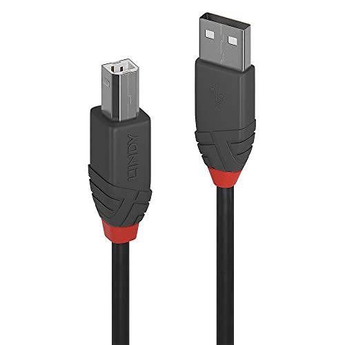 LINDY 36677 10m USB 2.0 Typ A an B Kabel, Anthra Line von LINDY