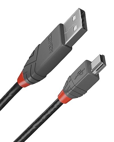 LINDY 36724 3m USB 2.0 Typ A an Mini-B Kabel, Anthra Line LINDY 36724 3m USB 2.0 Typ A an Mini-B Kabel, Anthra Line von LINDY
