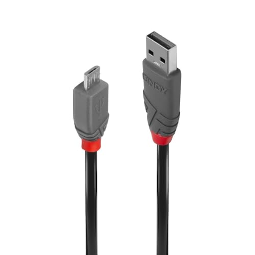 LINDY 36730 0.2m USB 2.0 Typ A an Micro-B Kabel, Anthra Line, anthrazit LINDY 36730 0.2m USB 2.0 Typ A an Micro-B Kabel, Anthra Line, anthrazit von LINDY