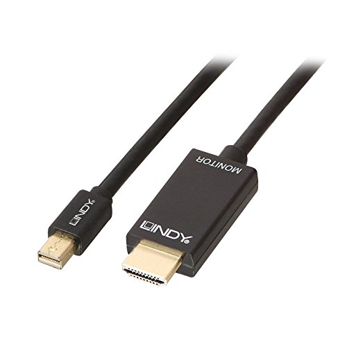 LINDY 36928 3m Mini DisplayPort an HDMI 10.2G Kabel, Schwarz von LINDY