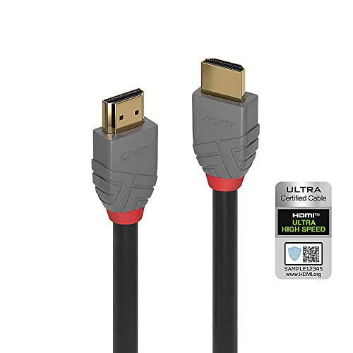 LINDY 36952 - HDMI-Kabel 2.1 Anthra Line High Speed 1 Meter mit Ethernet, 10k@120Hz HDMI 2.1 3D 1080p HDCP 2.3 120Hz 144Hz HDR ARC CEC ATC, ATC-getestet, TV OLED, Monitor, Xbox, Blu-Ray, Soundbar LINDY 36952 - HDMI-Kabel 2.1 Anthra Line High Speed 1 Meter mit Ethernet, 10k@120Hz HDMI 2.1 3D 1080p HDCP 2.3 120Hz 144Hz HDR ARC CEC ATC, ATC-getestet, TV OLED, Monitor, Xbox, Blu-Ray, Soundbar von LINDY