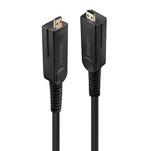 LINDY 38322 30m Fibre Optic Hybrid Micro-HDMI 18G Kabel mit abnehmbaren HDMI- & DVI-Steckern von LINDY