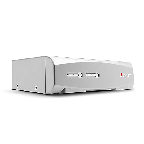 LINDY 39307 2 Port KVM Switch, HDMI 4K60, USB 2.0 & Audio von LINDY