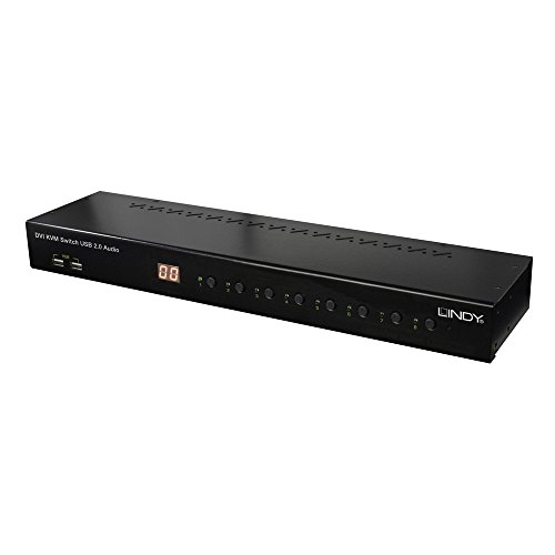 LINDY 39317 8 Port DVI-I Single Link, USB 2.0 & Audio KVM Switch Pro von LINDY