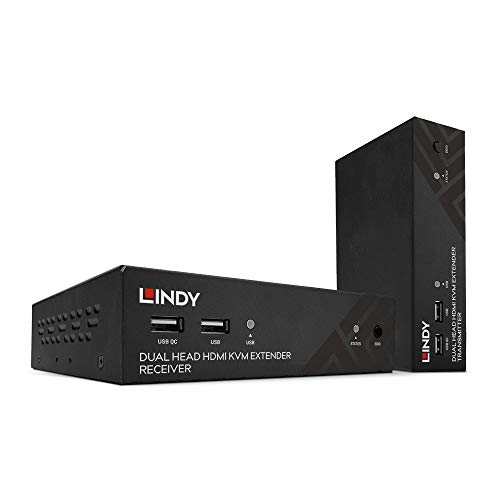 LINDY 39374 100m Cat.6 Dual Head HDMI, USB, IR & RS232 HDBaseT KVM Extender von LINDY