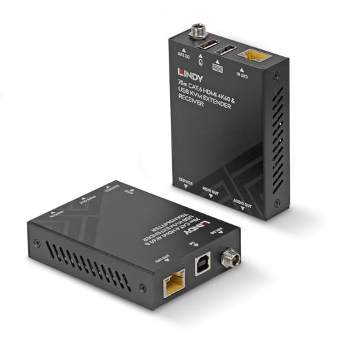 LINDY 39383 KVM HDMI 4K60 CAT.6 Extender USB und Audio auf 70 Meter von LINDY