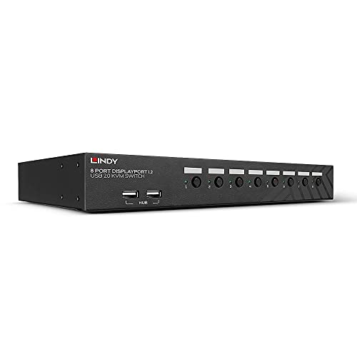 LINDY 39540 8 Port DisplayPort 1.2 USB 2.0 KVM Switch von LINDY