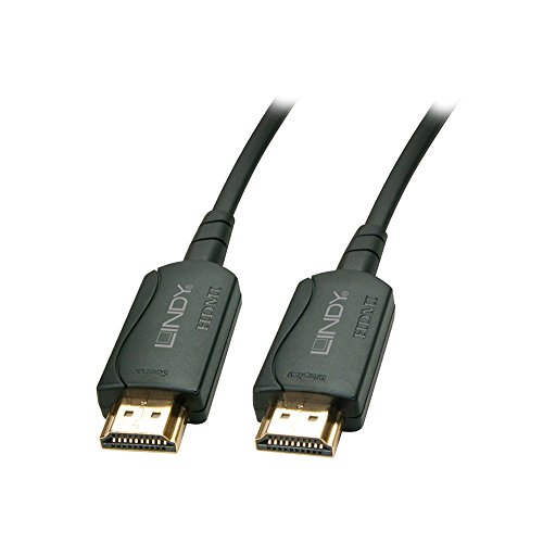 LINDY 40 m 4K Glasfaser-Hybrid-HDMI-Kabel, Schwarz von LINDY