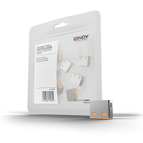 LINDY 40463 10 USB Portschlösser orange von LINDY