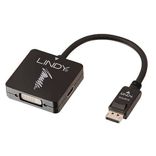 LINDY 41028 DisplayPort 1.2 auf HDMI, DVI & VGA Konverter, aktiv von LINDY