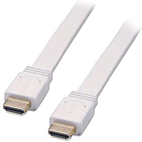 LINDY 41161 High-Speed-HDMI®-Kabel Flachkabel weiß 1m von LINDY