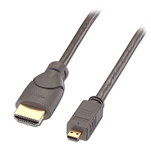 LINDY 41353 High-Speed-HDMI -Kabel, Typ A/D (Micro), 2,0m Grau von LINDY