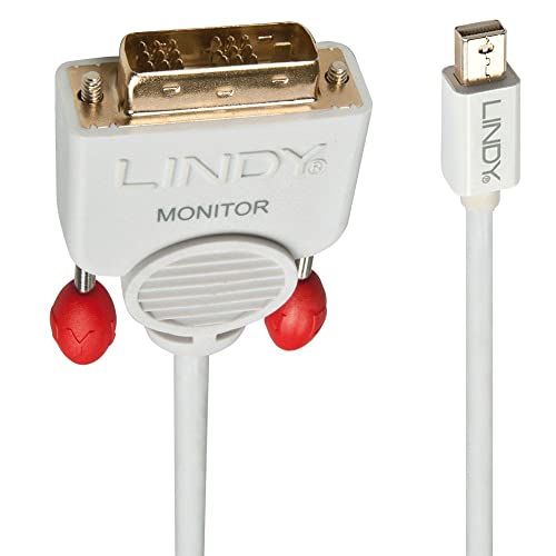 LINDY 41956 1m Mini DisplayPort an DVI Kabel, Weiß von LINDY