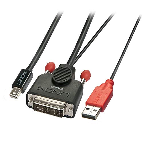 LINDY 41995 Konverterkabel DVI-D auf Mini-DisplayPort, 0,5m (nur in Dieser Richtung) von LINDY