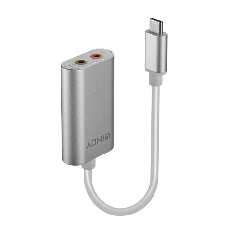 LINDY 42711 USB Typ C auf Audio Konverter, Silber von LINDY