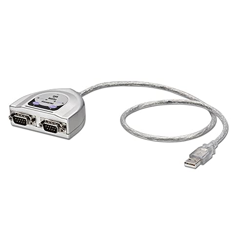 LINDY 42889 USB auf 2 Port Seriell Konverter, Silber von LINDY
