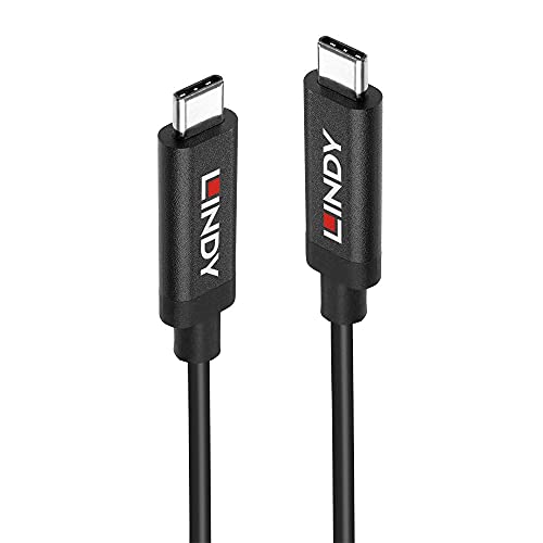LINDY 43348 – USB Typ-C 3.2 Gen 2 Typ C/C Aktives Kabel, 3 m - Aktivkabel für Videosignale und Datenübertragung bis zu 10Gbps, unterstützt DisplayPort 1.4 High Resolution, UHD bis 8K 7680x4320@60Hz von LINDY