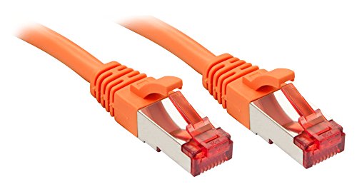 LINDY 47805 0.3m Cat.6 S/FTP Netzwerkkabel, orange, 3 Stück von LINDY