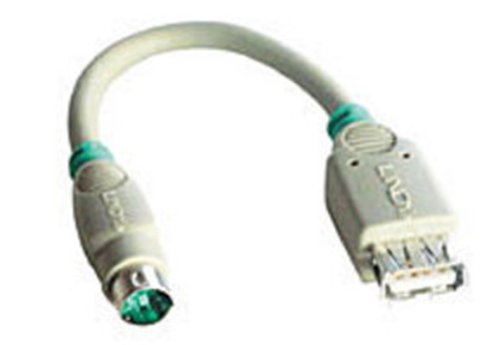 LINDY 70002 - USB-PS/2 - Maus- oder Tastauradapterkabel, ca. 15 cm von LINDY