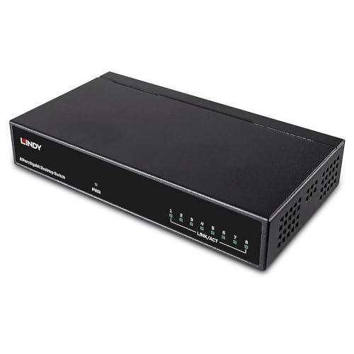 LINDY 8 Port GIGABIT Desktop Switch 10/100/1000 - Zubehör PC, 25045 von LINDY