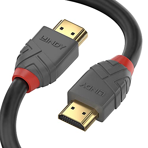 LINDY Anschlusskabel HDMI-A Stecker, HDMI-A Stecker 15.00m Schwarz, Grau 36968 HDMI-Kabel von LINDY