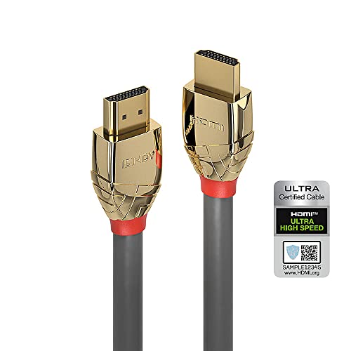 LINDY Anschlusskabel HDMI-A Stecker, HDMI-A Stecker 5.00m Grau 37604 HDMI-Kabel von LINDY