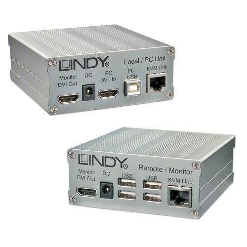 LINDY CAT6 DVI-D & USB KVM Extender, 130 m von LINDY