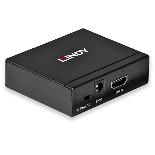 LINDY HDMI 4K Splitter 2 Port 3D, 2160p30 Kompakter Splitter, verteilt ein HDMI-Signal auf zwei Ausgänge, für Full HD bis 1080p und auch UHD bis 4Kx2K (38158) von LINDY